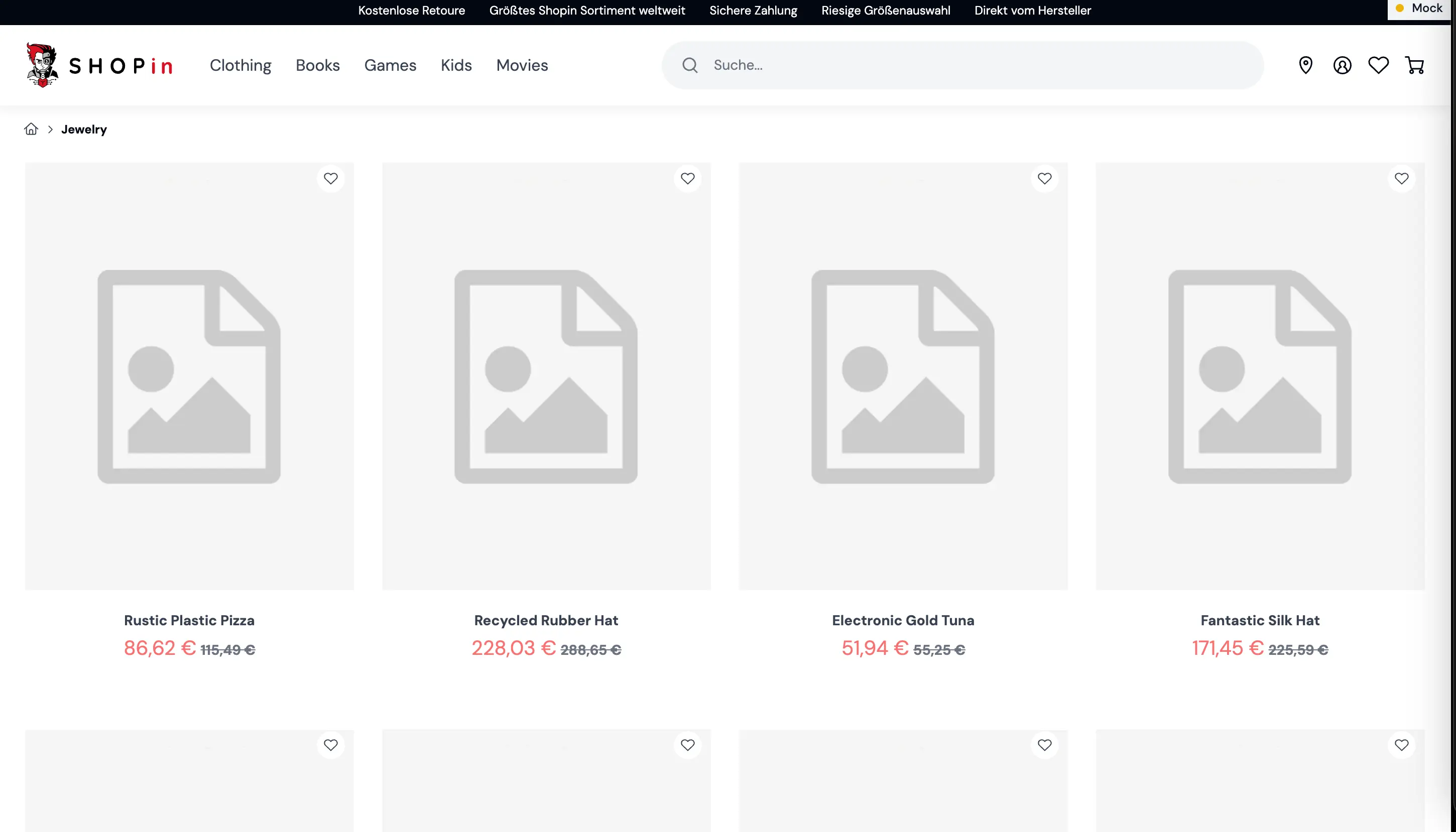 SHOPin Product List Page